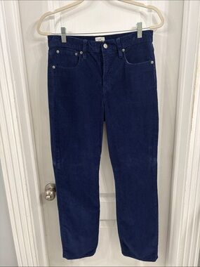 J. Crew Deep Navy Corduroy Straight Jeans